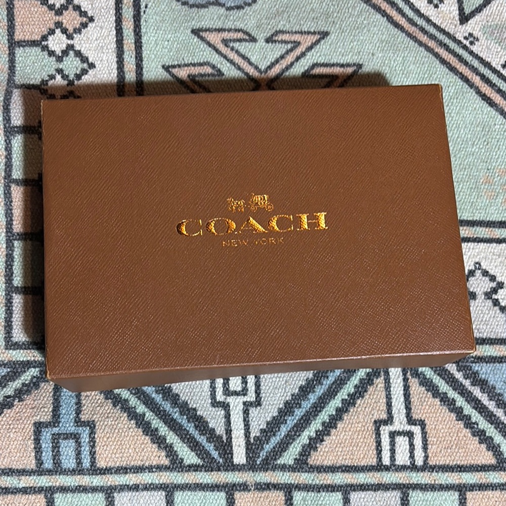 Coach Brown Gift Box with Gold Logo